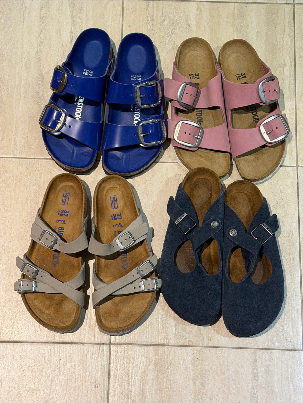Lot of 4 Birkenstocks - size 37, some New!